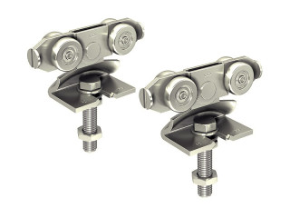 Kit de 2 montures en inox avec support	