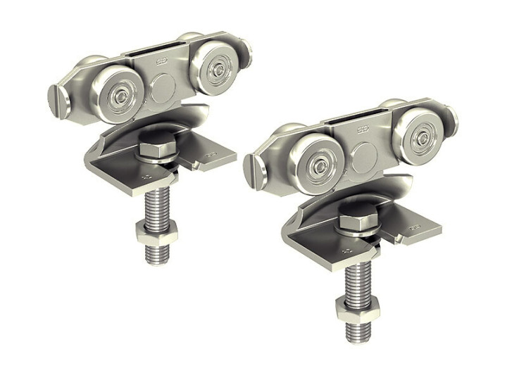 Kit de 2 montures en inox avec support