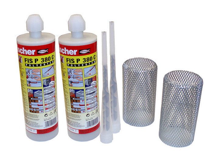 Kit résine de scellement chimique pour 2 gonds motorisés