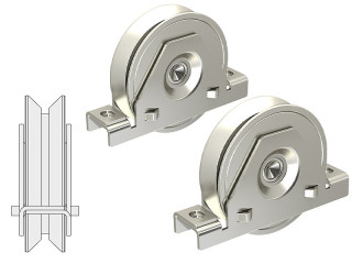 Kit de 2 montures à support intérieur en acier galvanisé