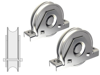 Kit de 2 montures à support intérieur en acier galvanisé