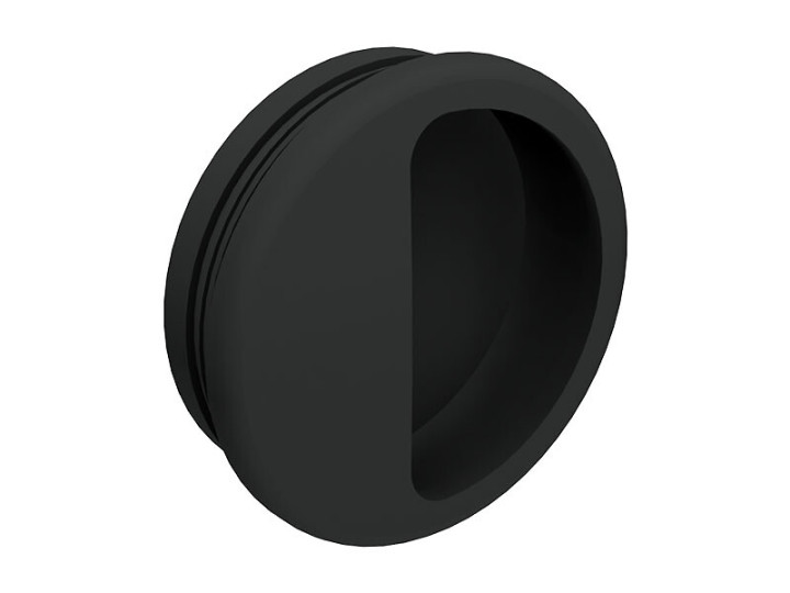 Poignée cuvette ronde noir