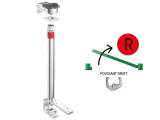 Kits pivots ferme-porte pour porte 200 kg – à visser – poussant droit