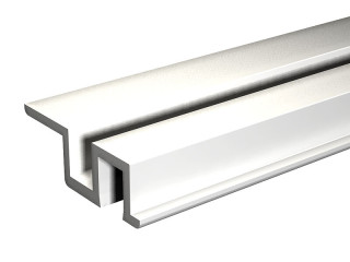 Rail en PVC blanc - 3 m