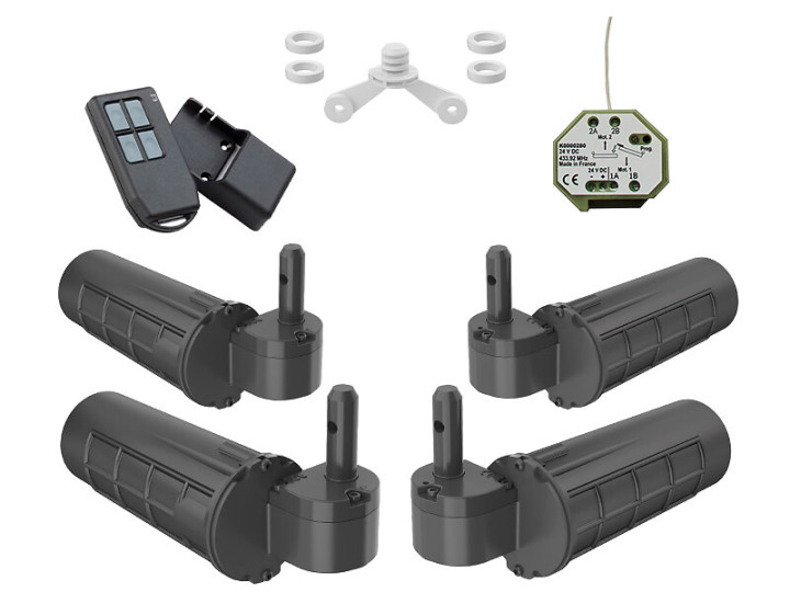 Double motorisation radio WIBAT® Ø14 gauche et droite