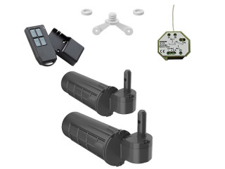 Double motorisation radio WIBAT® Ø12 gauche