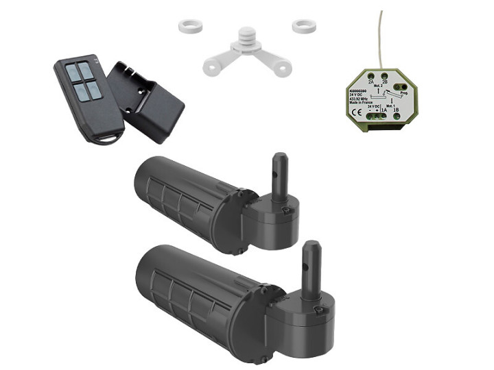 Double motorisation radio WIBAT® Ø18 gauche