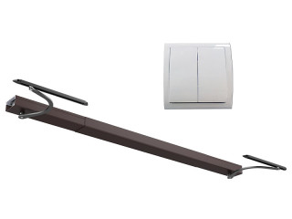 Motorisation filaire WIBAT® linteau - baie de 800 à 1300 mm - brun et noir