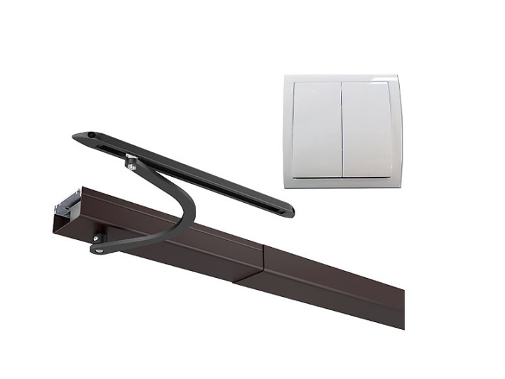 Motorisation filaire WIBAT® linteau - baie de 400 à 800 mm - brun et noir
