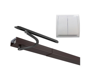 Motorisation filaire WIBAT® linteau - baie de 400 à 800 mm - brun et noir