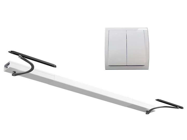 Motorisation filaire WIBAT® linteau - baie de 1300 à 1840 mm - blanc et noir