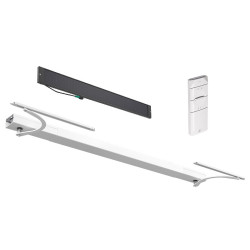 Motorisation radio pour volet 2 battants WIBAT® linteau solaire - baie de 800 à 1300 mm - blanc