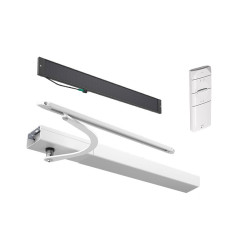 Motorisation radio pour volet 2 battants WIBAT® linteau solaire - baie de 400 à 800 mm - blanc