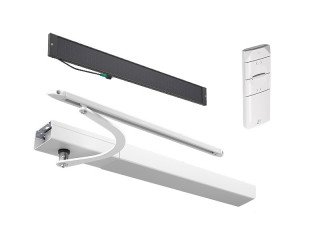 Motorisation radio pour volet 2 battants WIBAT® linteau solaire - baie de 400 à 800 mm - blanc