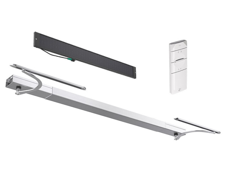 Motorisation radio pour volet 2 battants WIBAT® linteau solaire - baie de 1300 à 1840 mm - brut