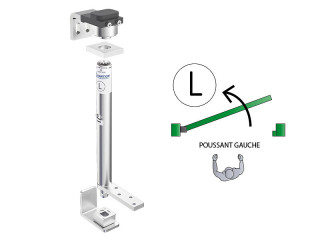 Kits pivots ferme-porte pour portillon 85 kg – à visser – poussant gauche