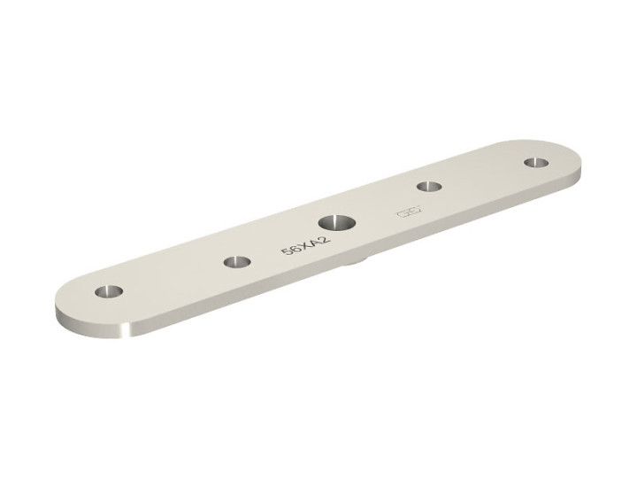 Platine inox 316L pour fixation sur chant