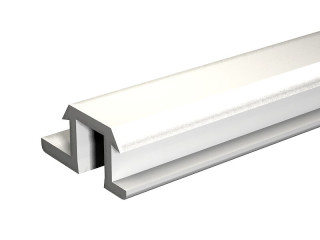 Rail en PVC blanc - 1,95 m