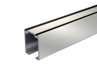 Rail en aluminium brut - 1,65 m
