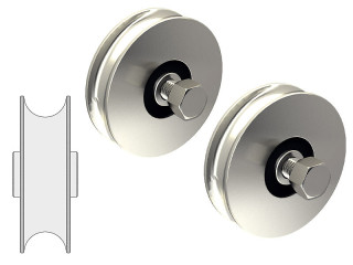 Kit de 2 galets en inox