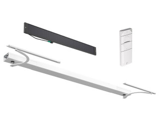 Motorisation radio pour volet 2 battants WIBAT® linteau solaire - baie de 800 à 1300 mm - blanc