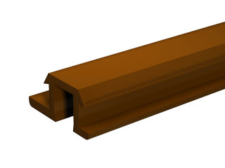 Rail en PVC marron - 3 m