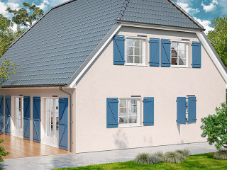 WIBAT® LINTEAU SOLAR - Motorisation Solaire à bras avec caisson aluminium pour volets battants