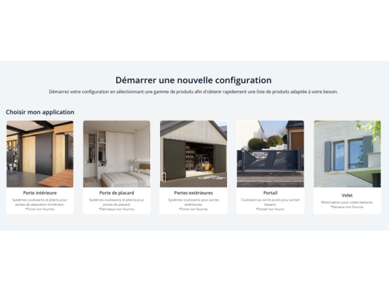 Trouver le bon produit avec le configurateur MANTION