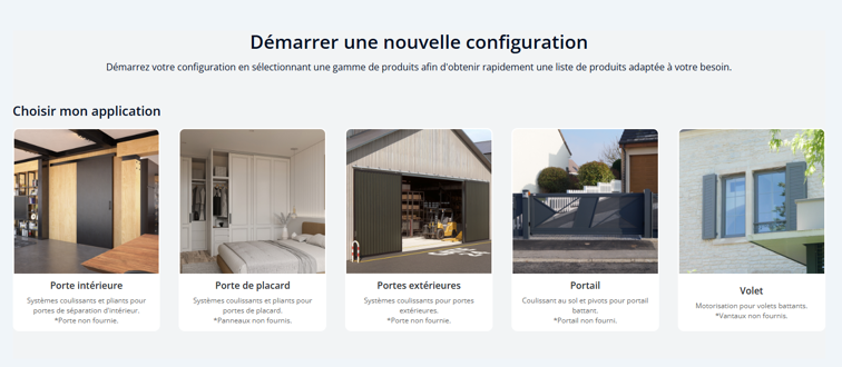 Trouver le bon produit avec le configurateur MANTION